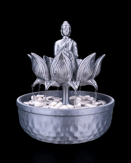 Buddha in Bloom Tabletop Fountain, front view