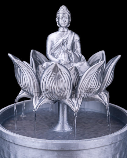 Buddha in Bloom Tabletop Fountain, detail view
