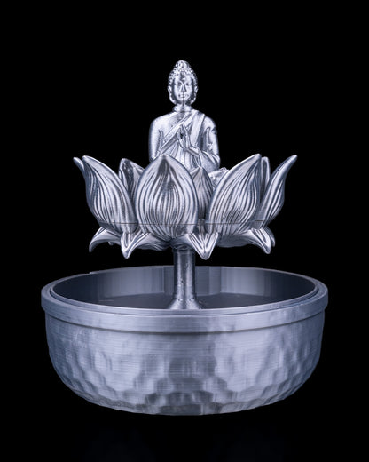 Buddha in Bloom Tabletop Fountain, close-up view