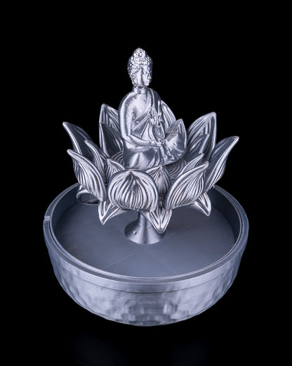 Buddha in Bloom Tabletop Fountain, top view