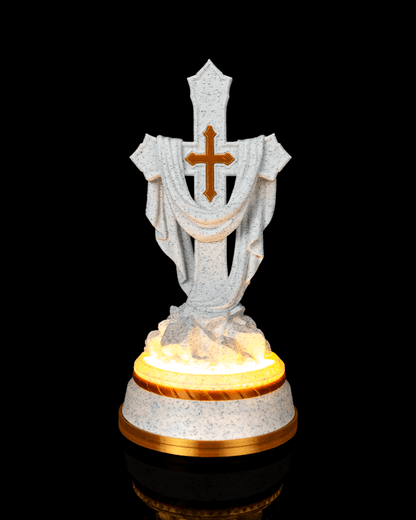 Draped Cross Statue