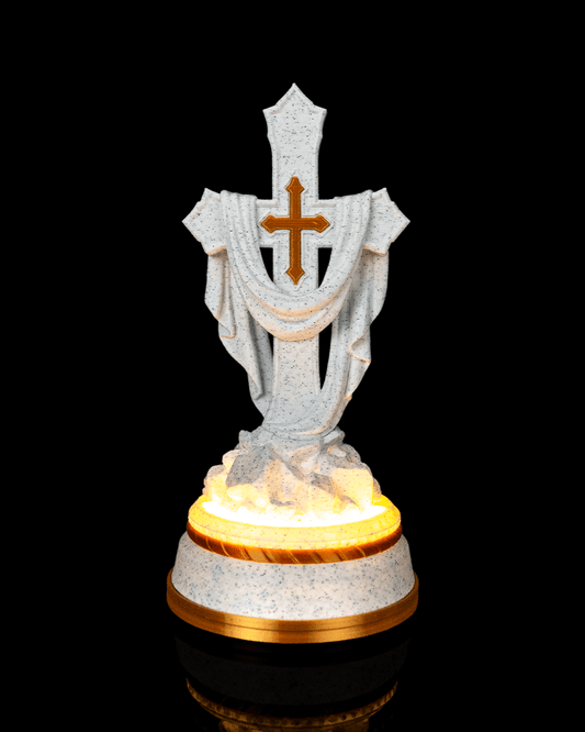 Draped Cross Statue