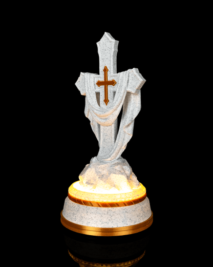 Draped Cross Statue