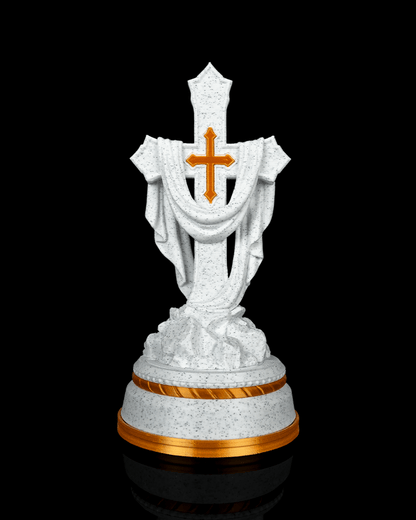 Draped Cross Statue