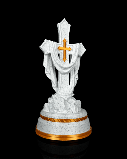 Draped Cross Statue
