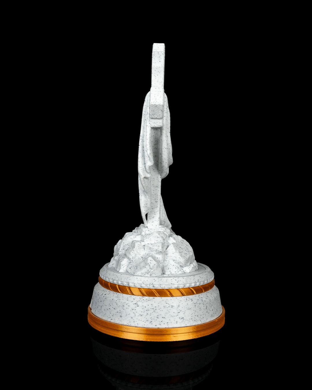 Draped Cross Statue