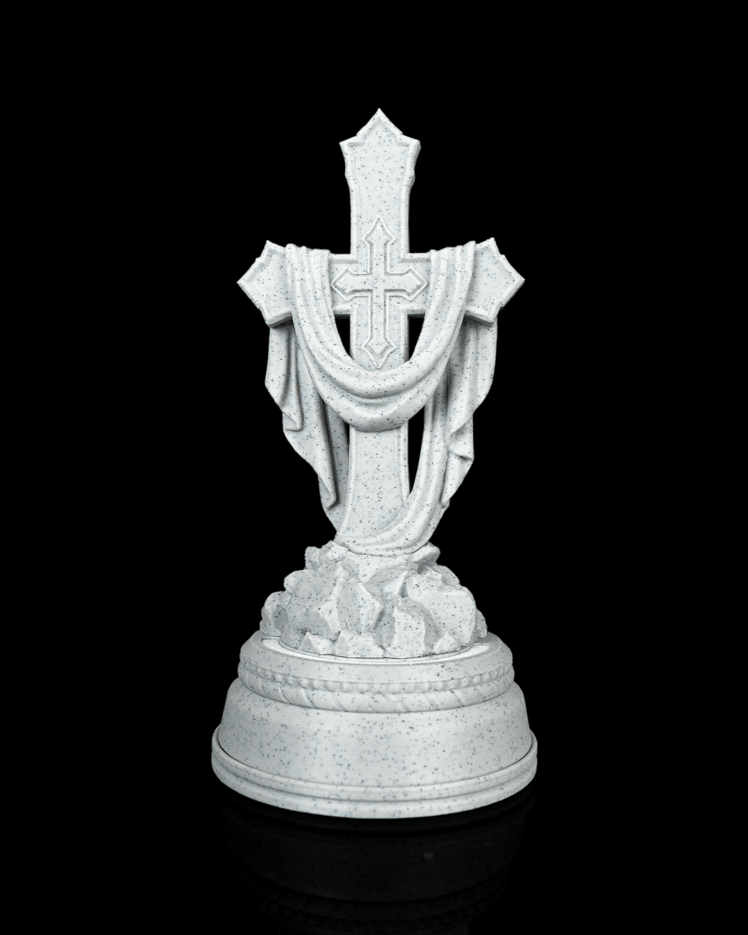 Draped Cross Statue
