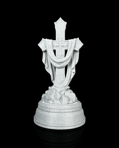 Draped Cross Statue