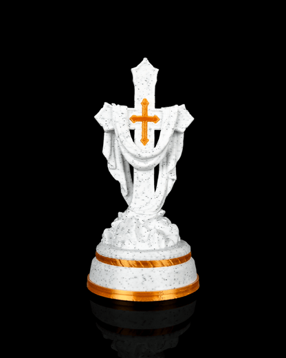 Draped Cross Statue