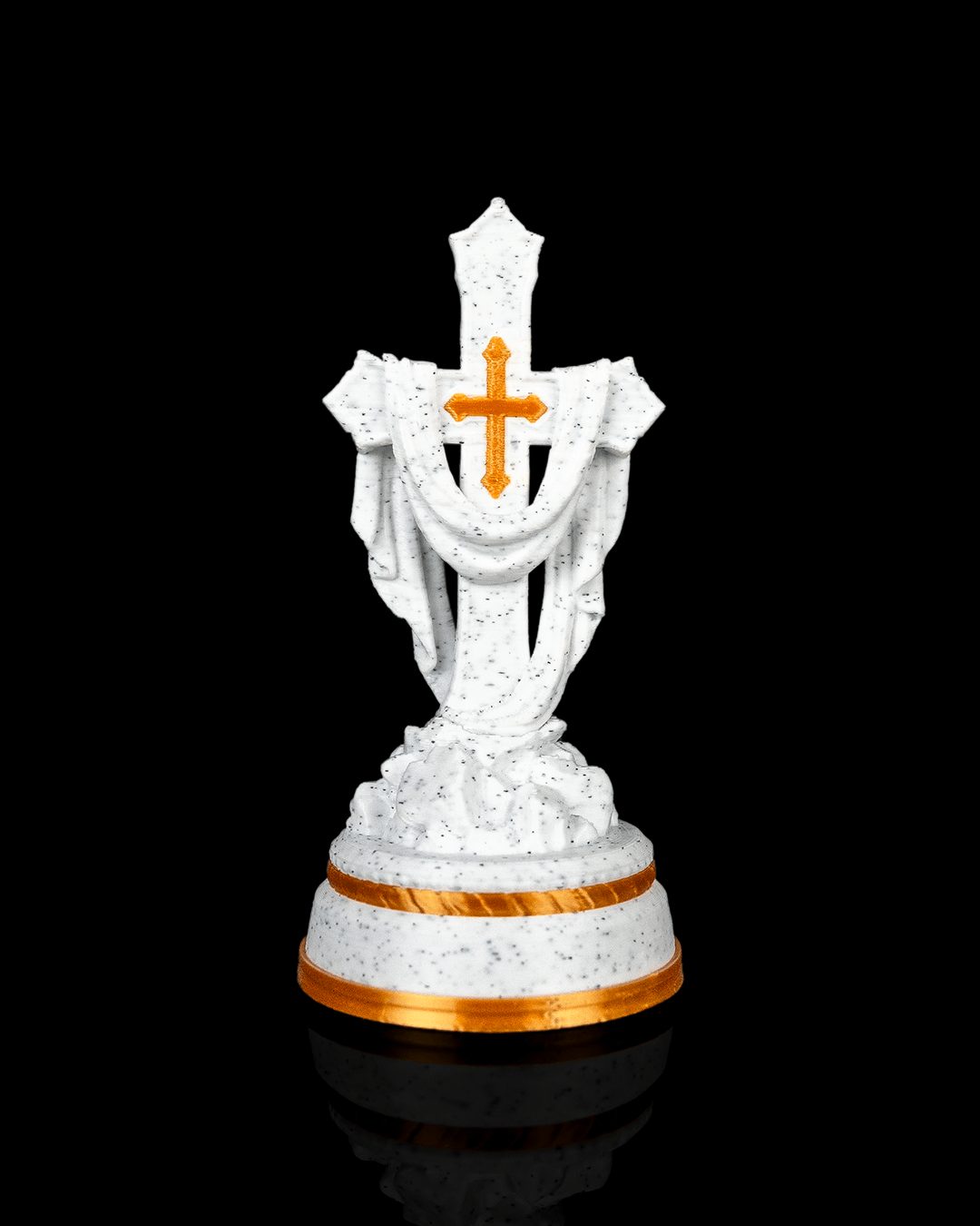 Draped Cross Statue