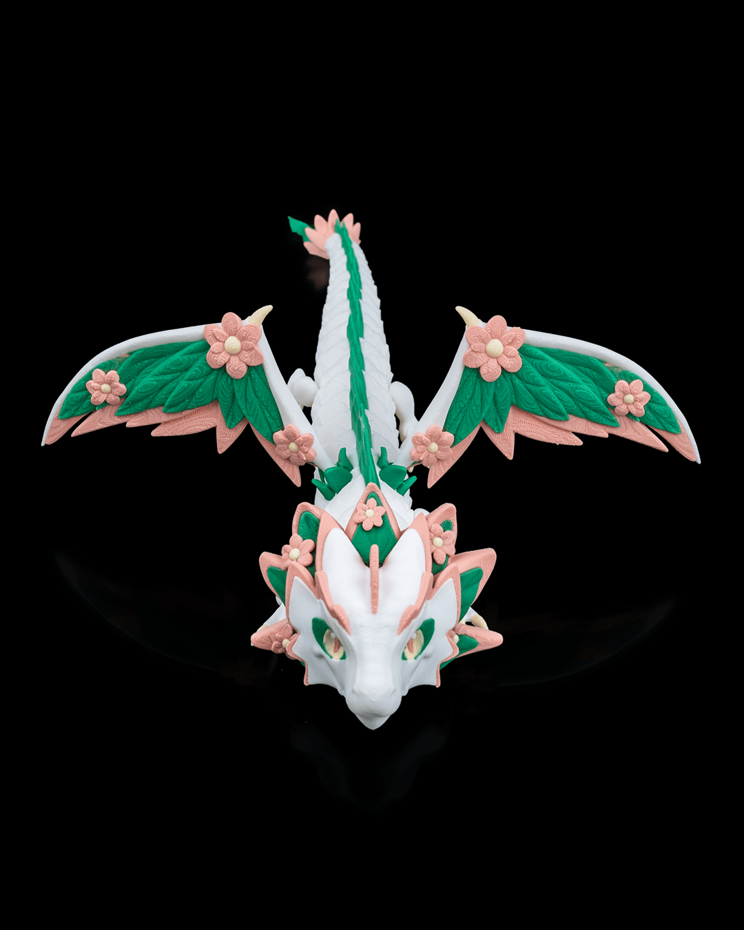 Floral Empress 3D-printed figurine, angled view