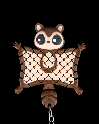 Merle, the Flying Squirrel Flexi Keychain
