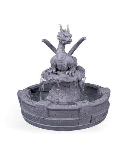 Resting Guardian Tabletop Fountain, water feature detail