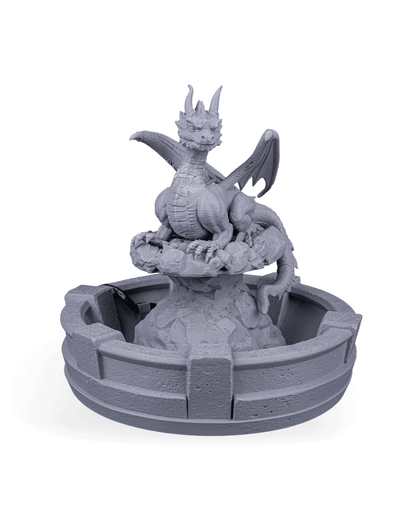 Resting Guardian Tabletop Fountain, water feature full view