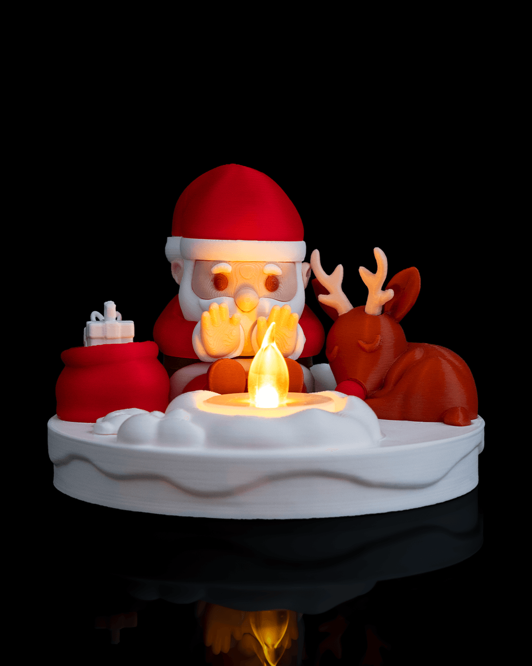 Santa's Bonfire Table Lamp